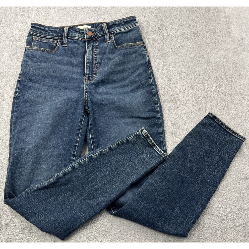 Madewell Women's Skinny Jeans - Dark Blue